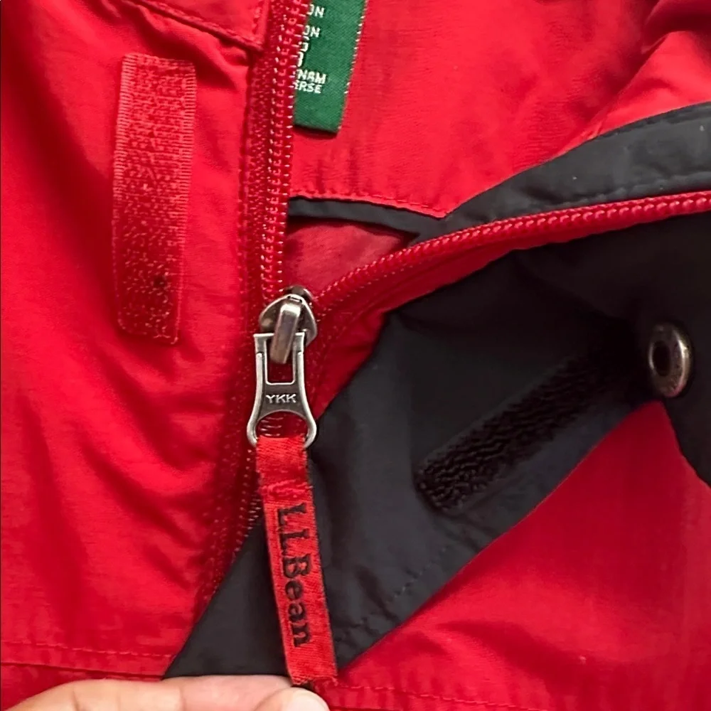 L.L. Bean Men's Vibrant Red Raincoat